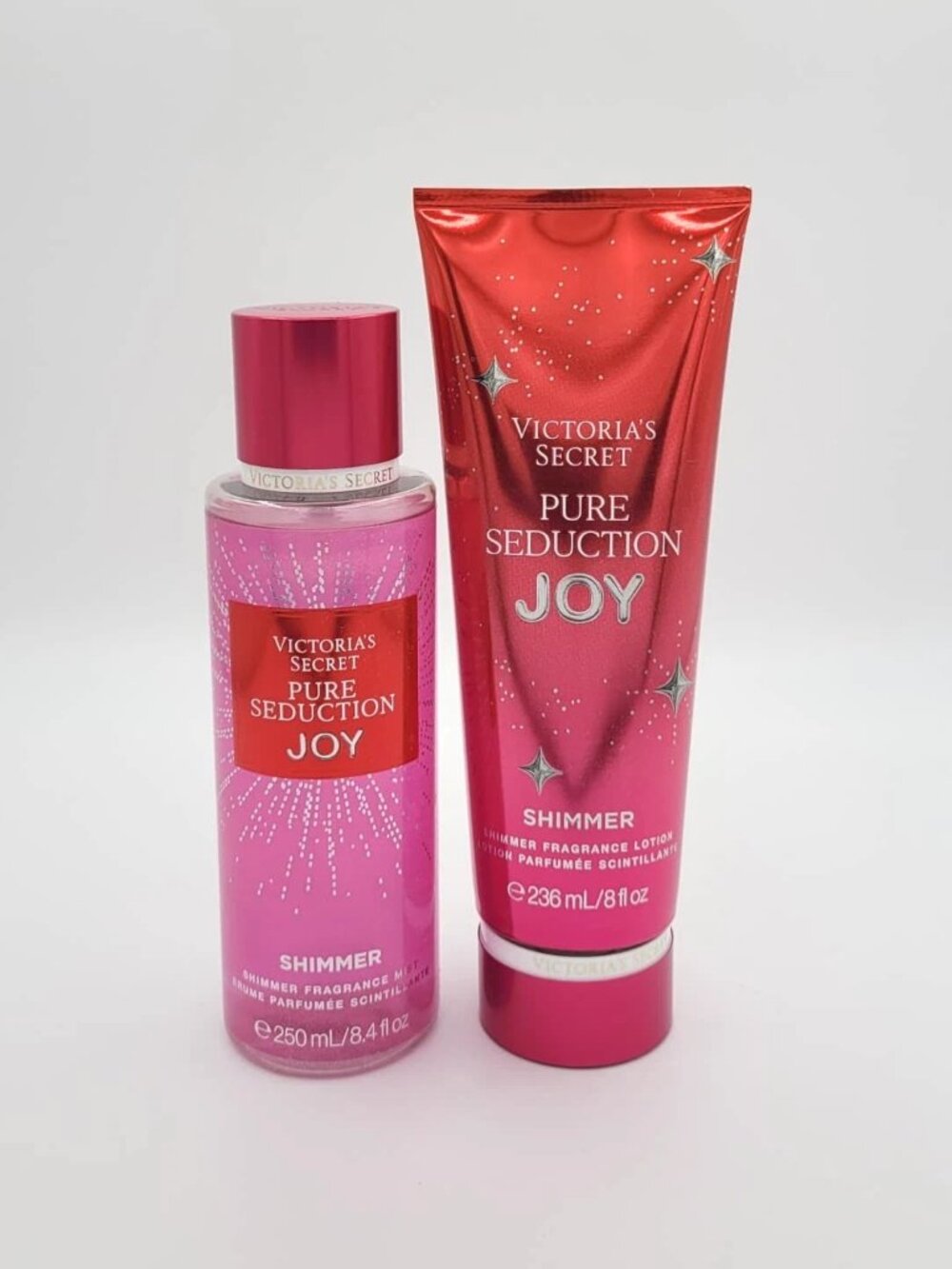 VICTORIA SECRETS  Pure Seduction Joy Shimmer Fragrance Lotion & Body Mist  - NWT